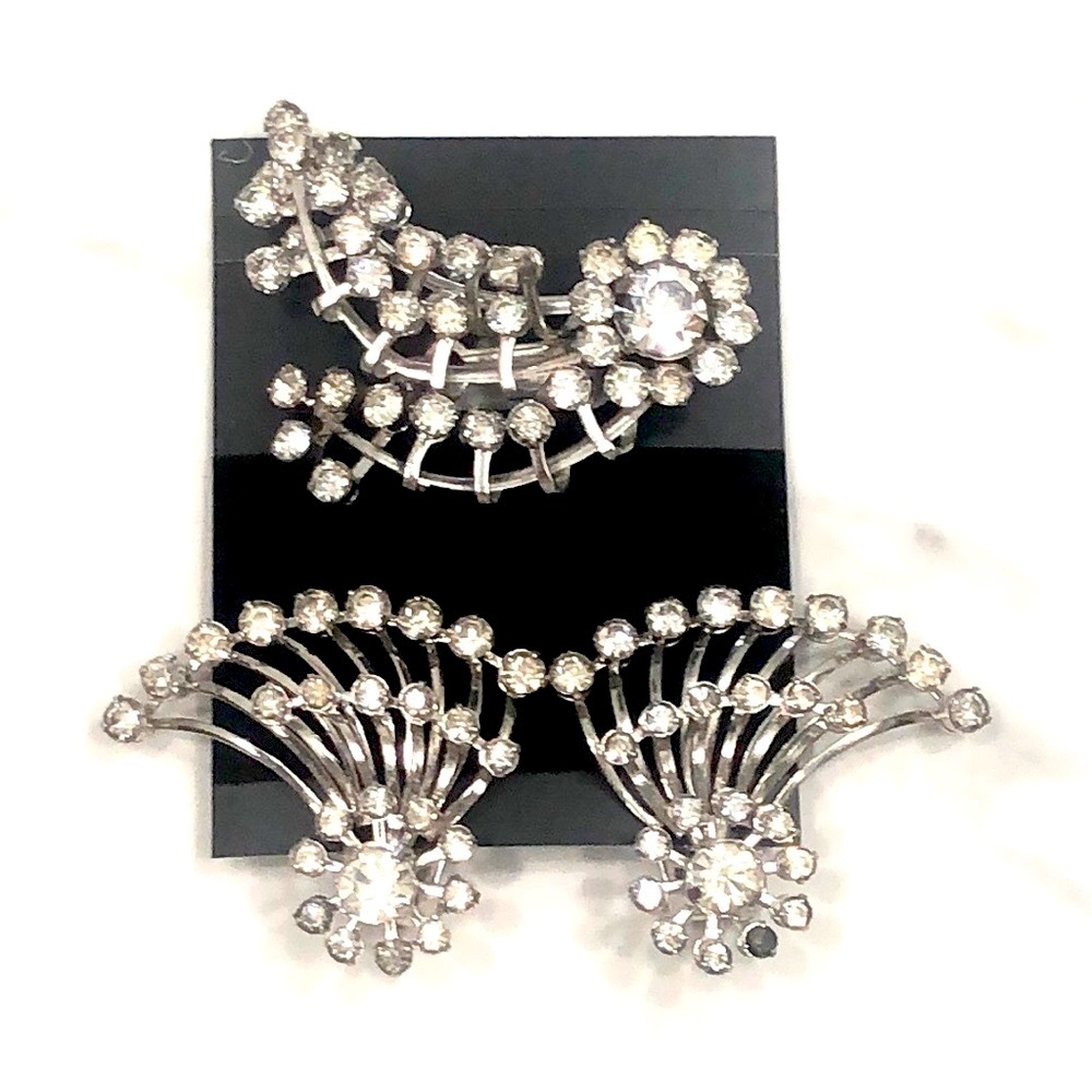 Vintage rhinestone jewelry set